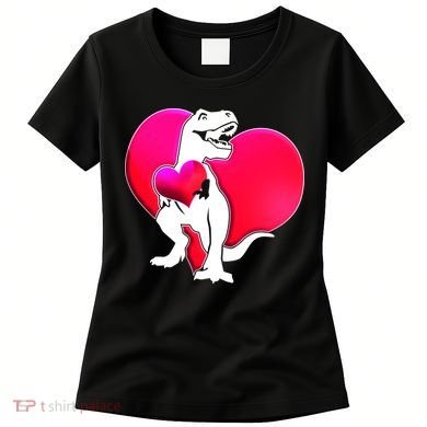 Tyrannosaurus Rex Valentine Heart Dinosaur  Women's T-Shirt