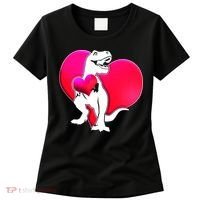 Tyrannosaurus Rex Valentine Heart Dinosaur  Women's T-Shirt thumb 0