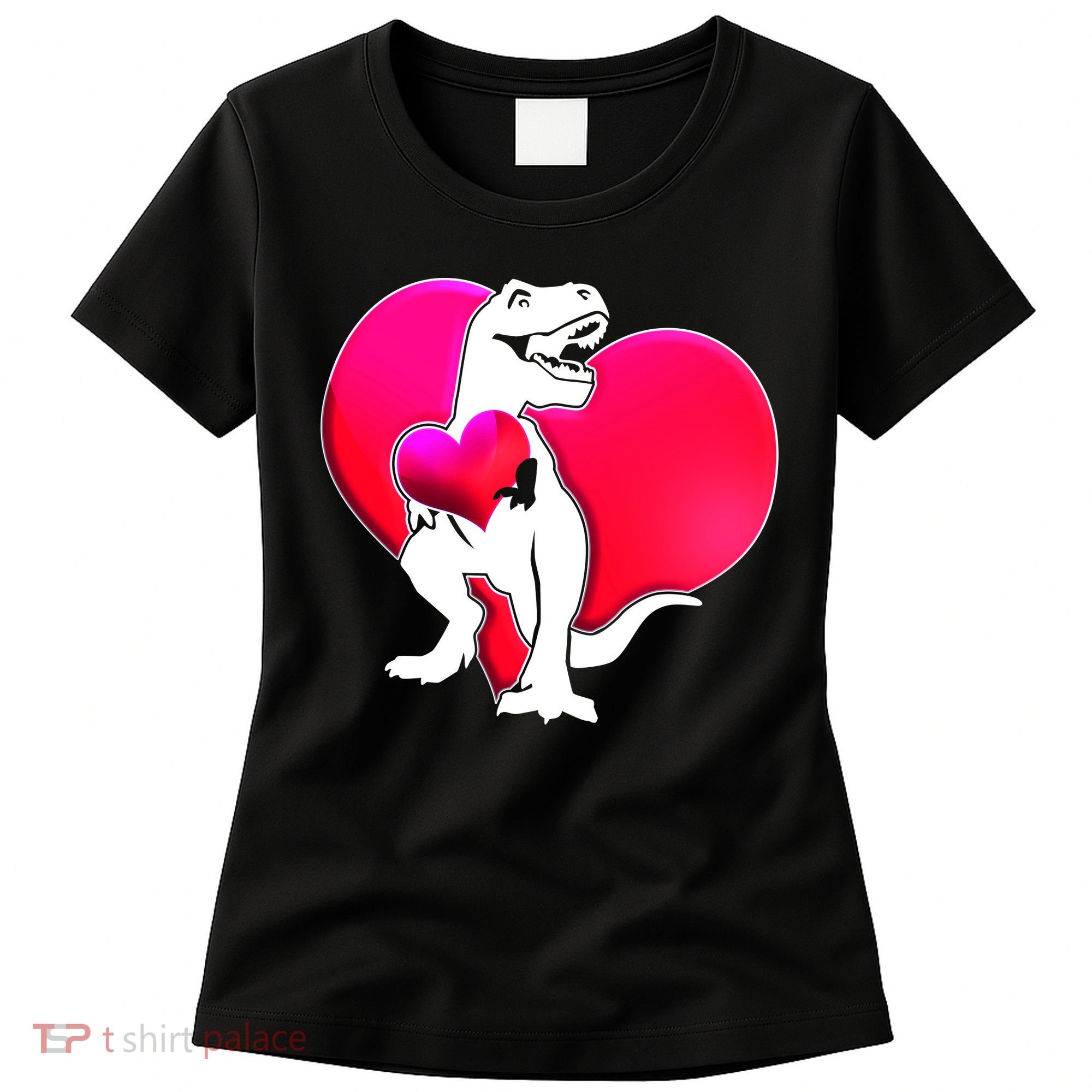 Tyrannosaurus Rex Valentine Heart Dinosaur  Women's T-Shirt