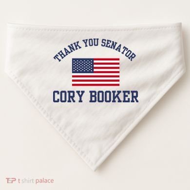Thank You Senator Cory Booker USA-Made Doggie Bandana
