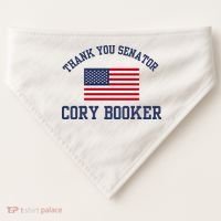 Thank You Senator Cory Booker USA-Made Doggie Bandana thumb 0