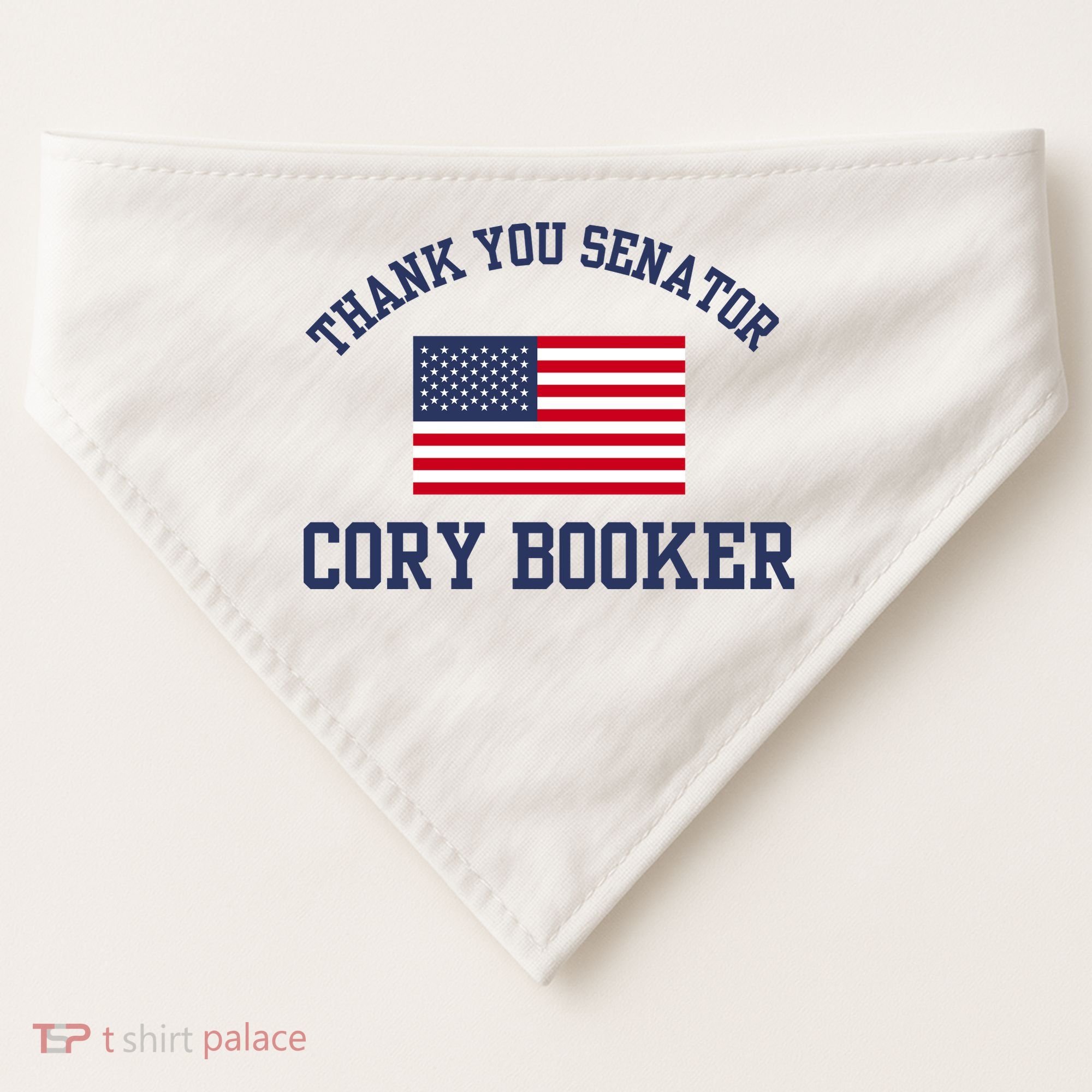 Thank You Senator Cory Booker USA-Made Doggie Bandana