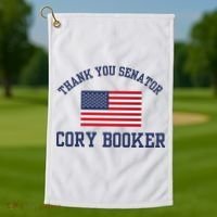 Thank You Senator Cory Booker Golf Towel thumb 1