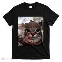 Thousand Yard Stare Funny Soldier Cat Meme In Battlefield T-Shirt thumb 0
