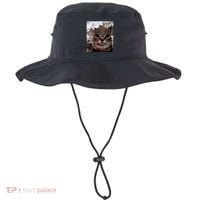 Thousand Yard Stare Funny Soldier Cat Meme In Battlefield Bucket Hat thumb 0