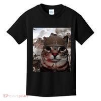 Thousand Yard Stare Funny Soldier Cat Meme In Battlefield Kids T-Shirt thumb 0