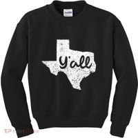Texas YAll Southern Saying Proud Texan Quote Kids Sweatshirt thumb 0