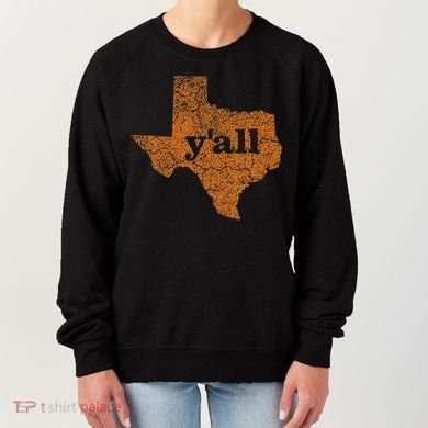 Texas Yall Texas State Map Women's Sweatshirt