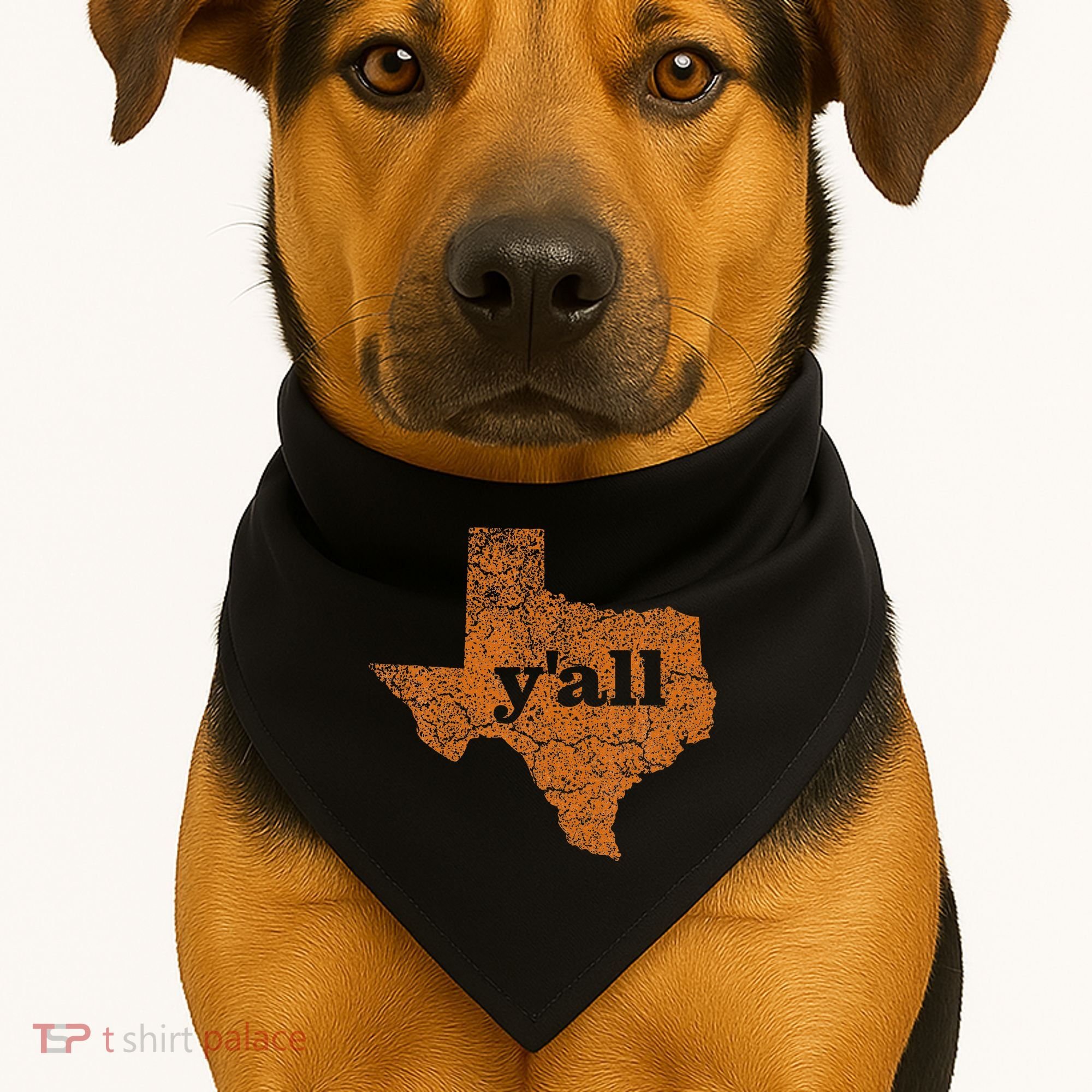 Texas Yall Texas State Map USA-Made Doggie Bandana
