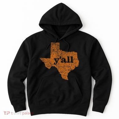 Texas Yall Texas State Map Hoodie