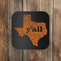 Texas Yall Texas State Map Coaster thumb 0