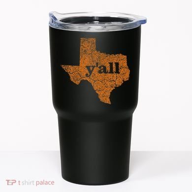 Texas Yall Texas State Map Tumbler