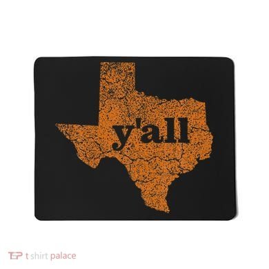 Texas Yall Texas State Map Mousepad