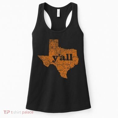 Texas Yall Texas State Map Women's Tank Top