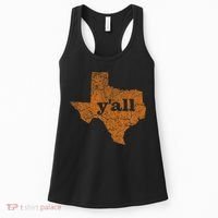 Texas Yall Texas State Map Women's Tank Top thumb 0