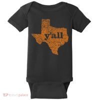 Texas Yall Texas State Map Baby Bodysuit thumb 0