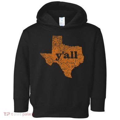Texas Yall Texas State Map Toddler Hoodie