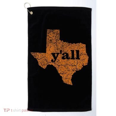 Texas Yall Texas State Map Golf Towel