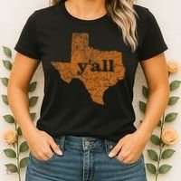 Texas Yall Texas State Map Women's T-Shirt thumb 2