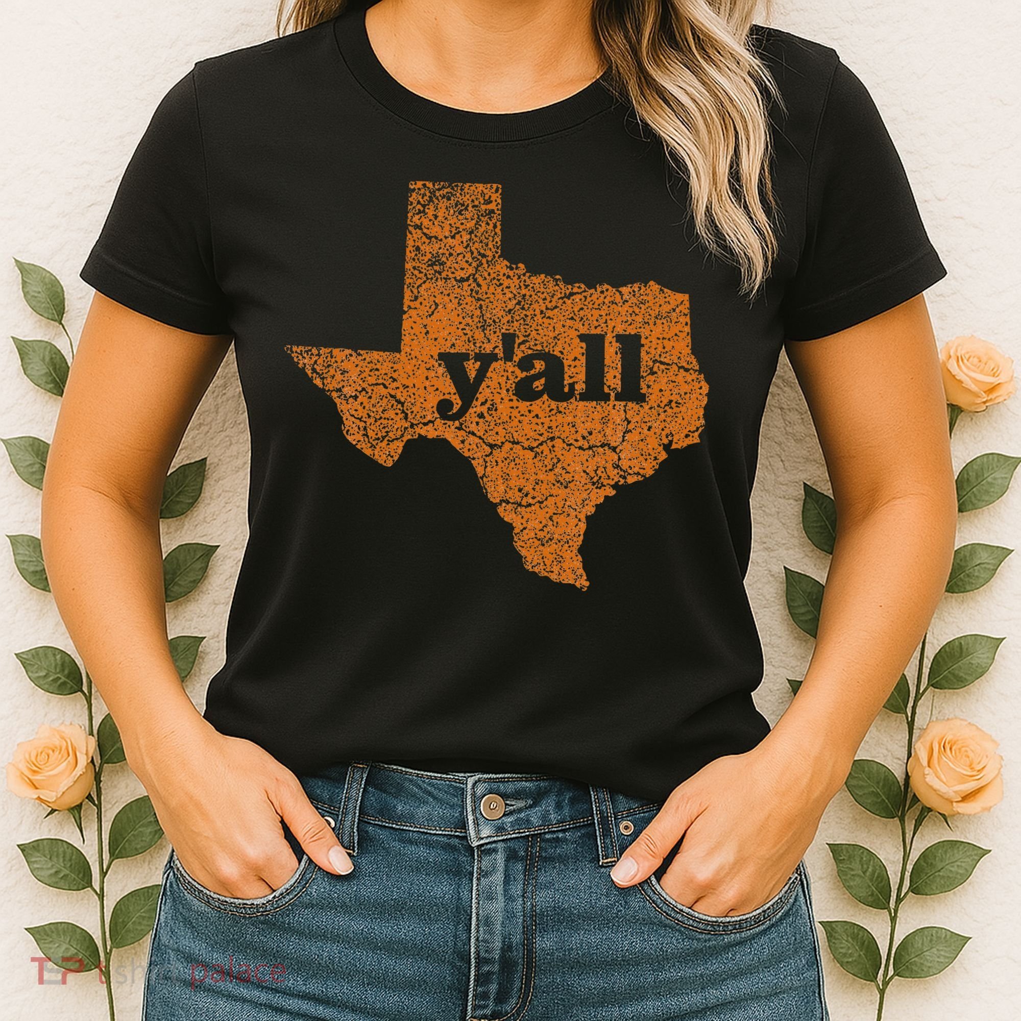 Texas Yall Texas State Map Women's T-Shirt