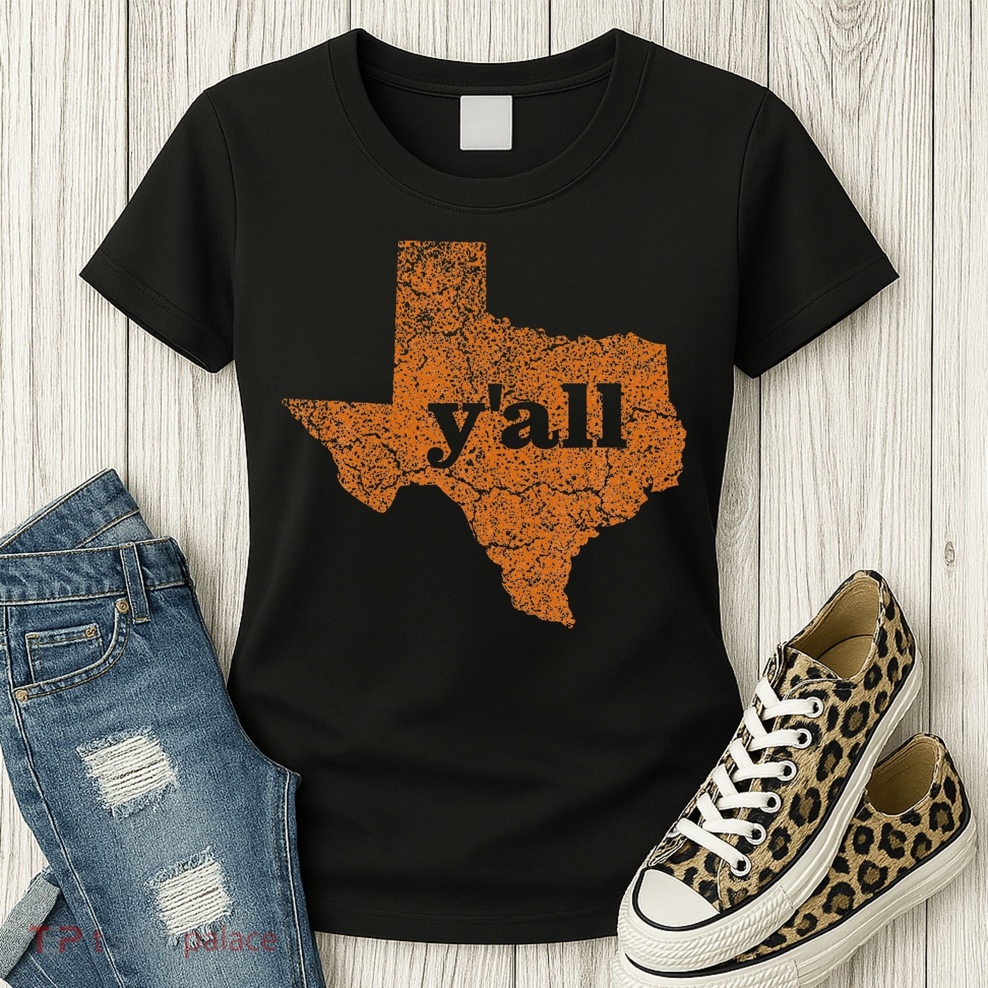 Texas Yall Texas State Map Women's T-Shirt
