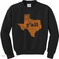 Texas Yall Texas State Map Kids Sweatshirt thumb 0