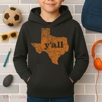 Texas Yall Texas State Map Kids Hoodie thumb 2