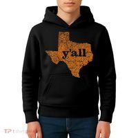 Texas Yall Texas State Map Kids Hoodie thumb 4