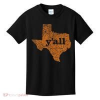 Texas Yall Texas State Map Kids T-Shirt thumb 0