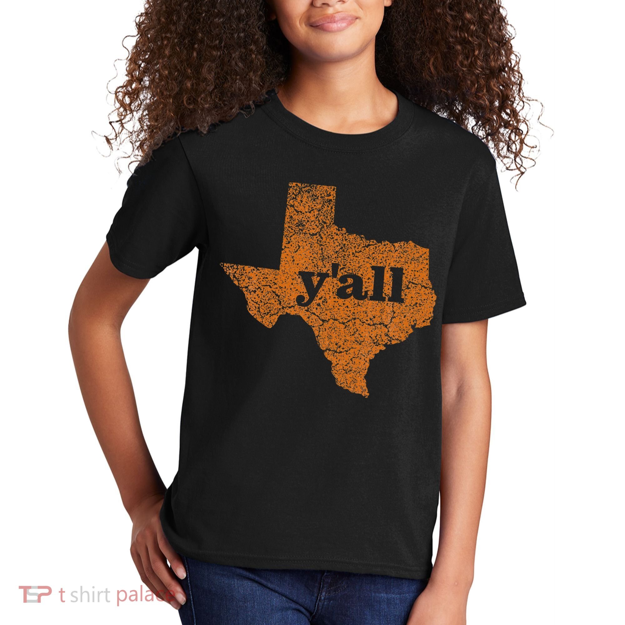 Texas Yall Texas State Map Kids T-Shirt