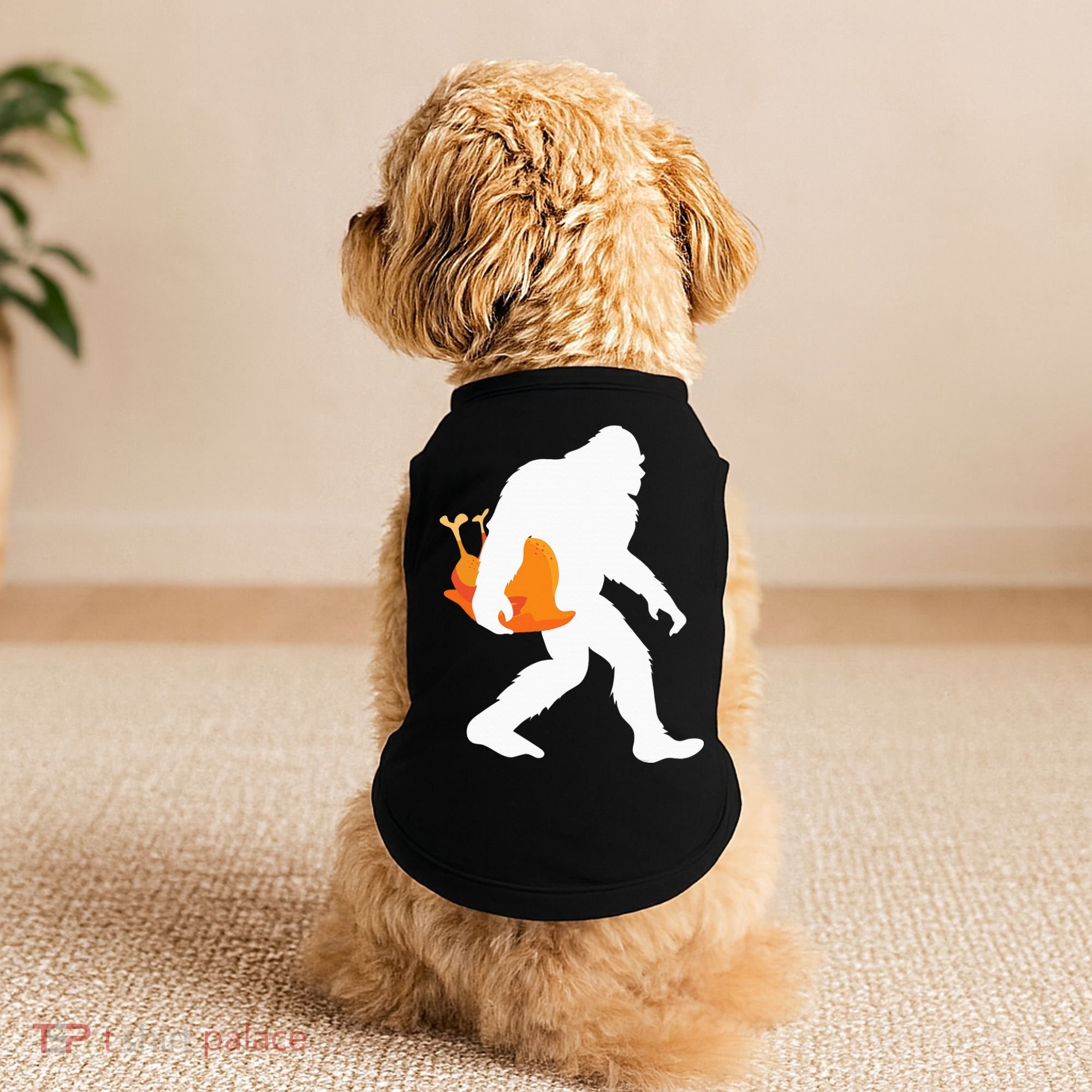 Thanksgiving Yeti Turkey  Funny Sasquatch Doggie Tank