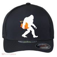 Thanksgiving Yeti Turkey  Funny Sasquatch Flexfit Unipanel Trucker Cap thumb 0