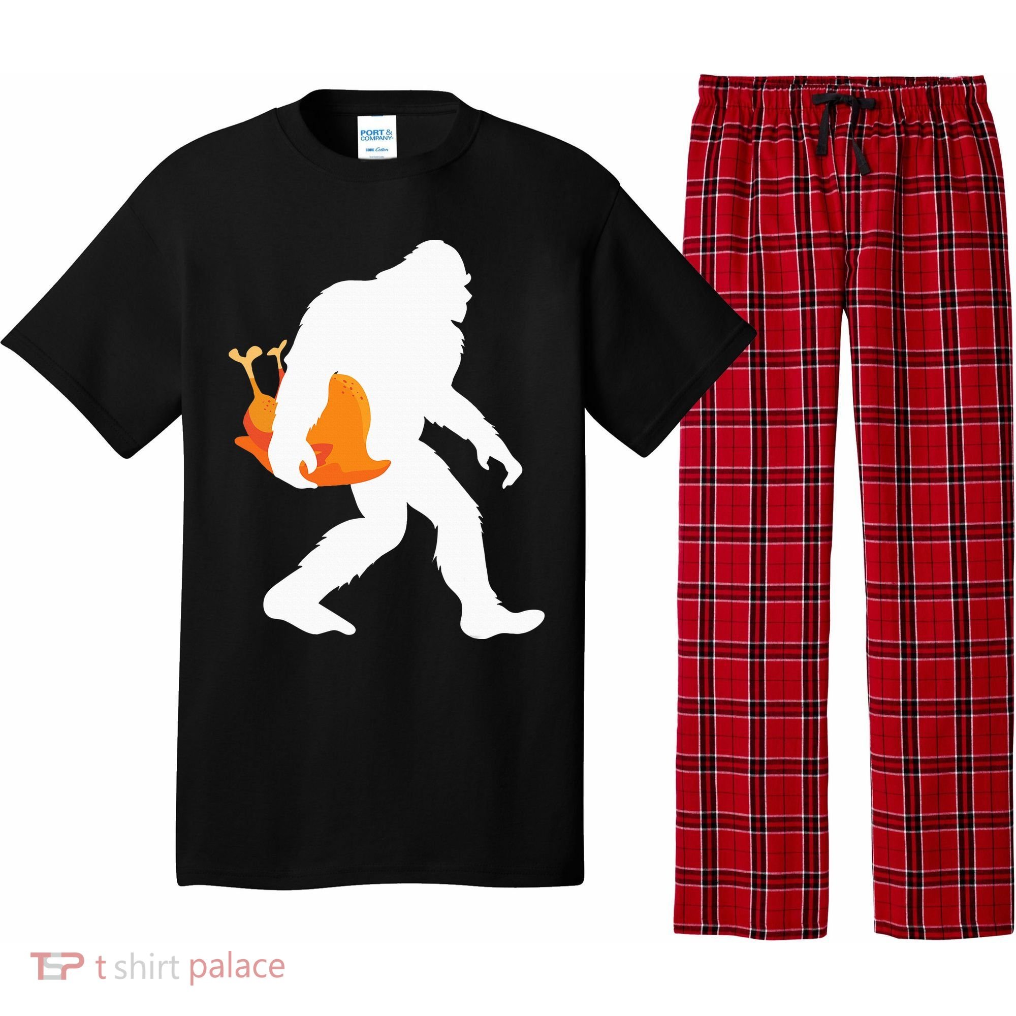 Thanksgiving Yeti Turkey  Funny Sasquatch Pajama Set