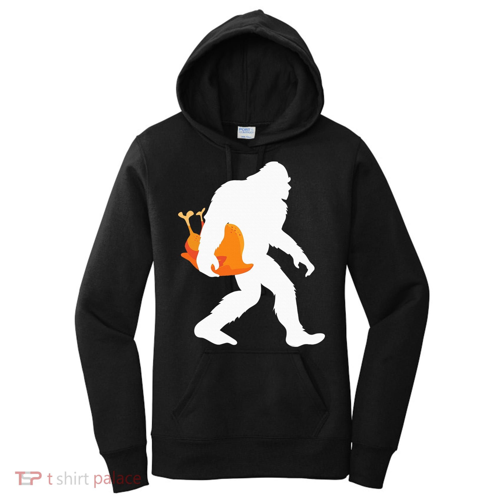 Thanksgiving Yeti Turkey  Funny Sasquatch Women's Hoodie