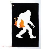 Thanksgiving Yeti Turkey  Funny Sasquatch Golf Towel thumb 0