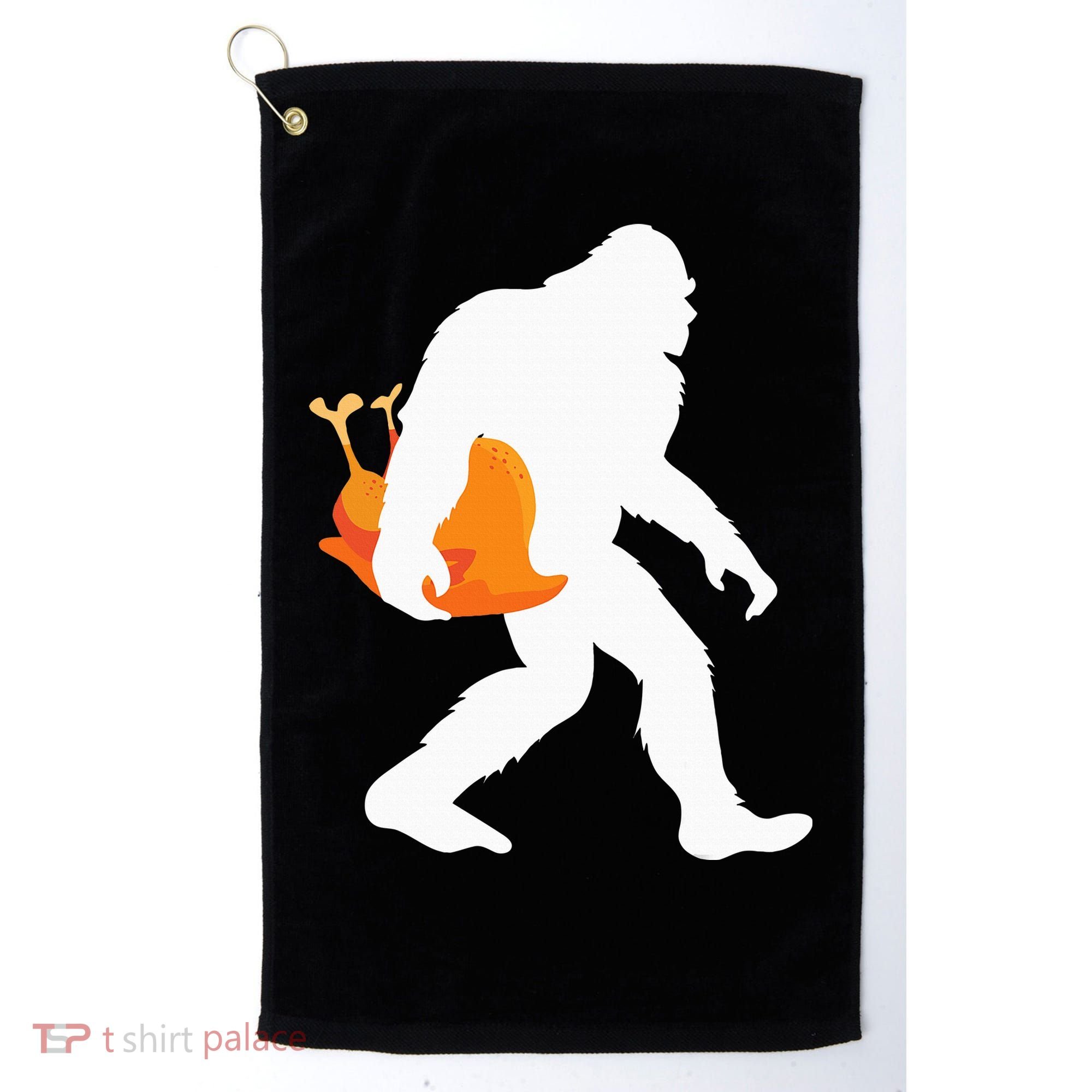 Thanksgiving Yeti Turkey  Funny Sasquatch Golf Towel