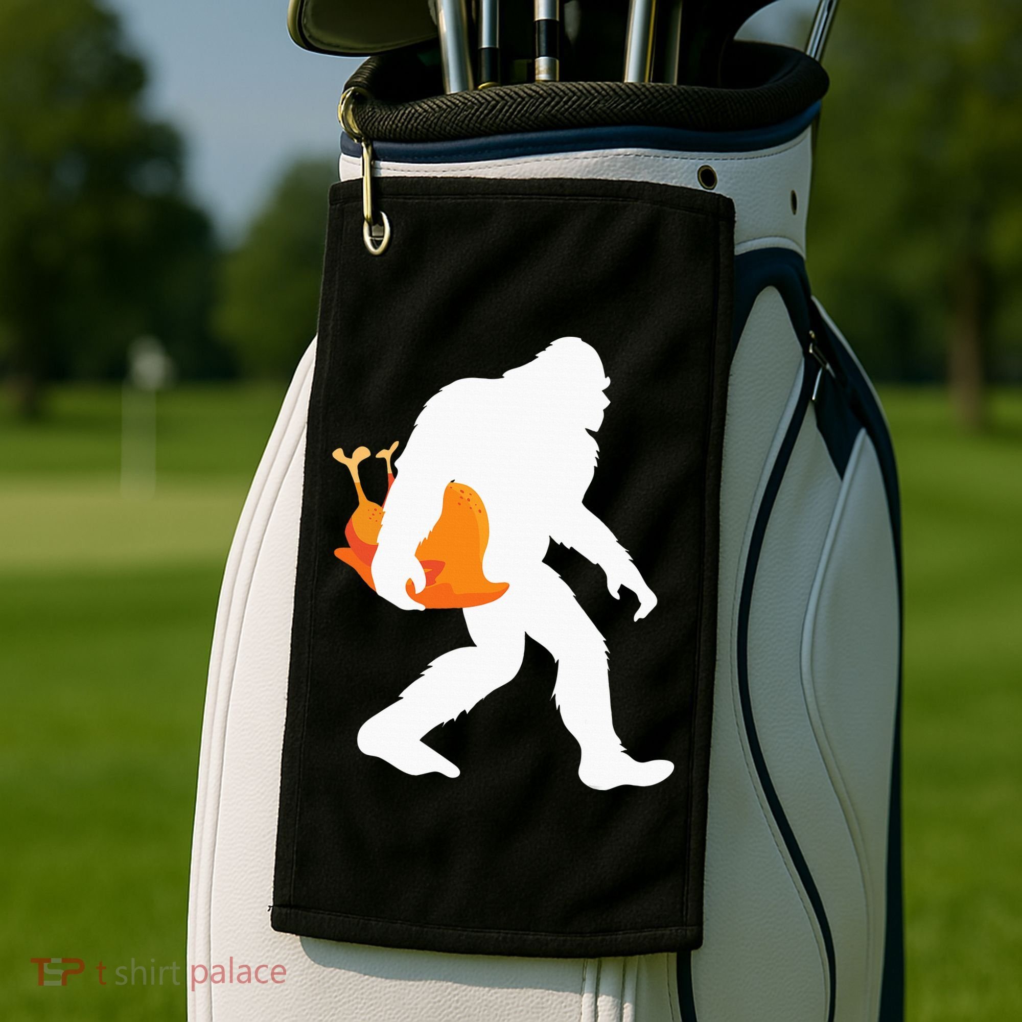 Thanksgiving Yeti Turkey  Funny Sasquatch Golf Towel