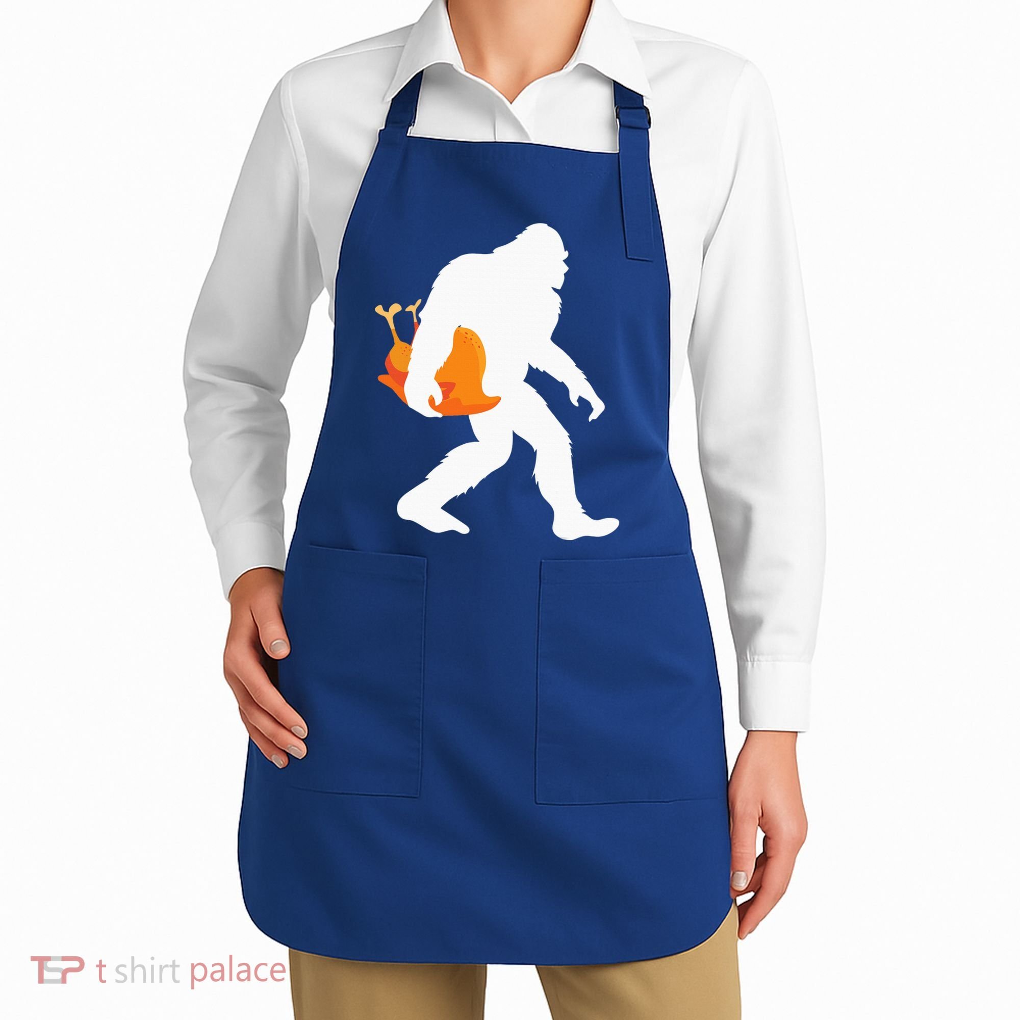 Thanksgiving Yeti Turkey  Funny Sasquatch Apron
