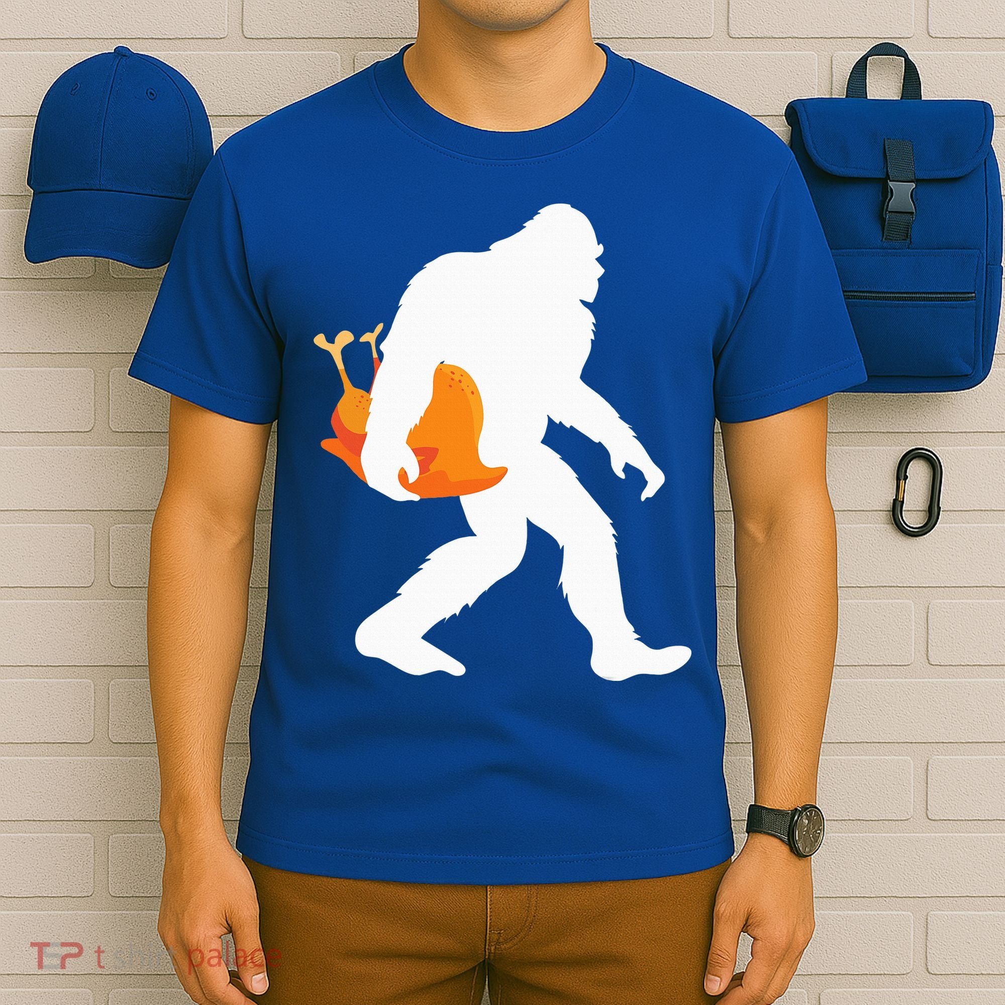 Thanksgiving Yeti Turkey  Funny Sasquatch T-Shirt