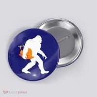Thanksgiving Yeti Turkey  Funny Sasquatch Button thumb 0