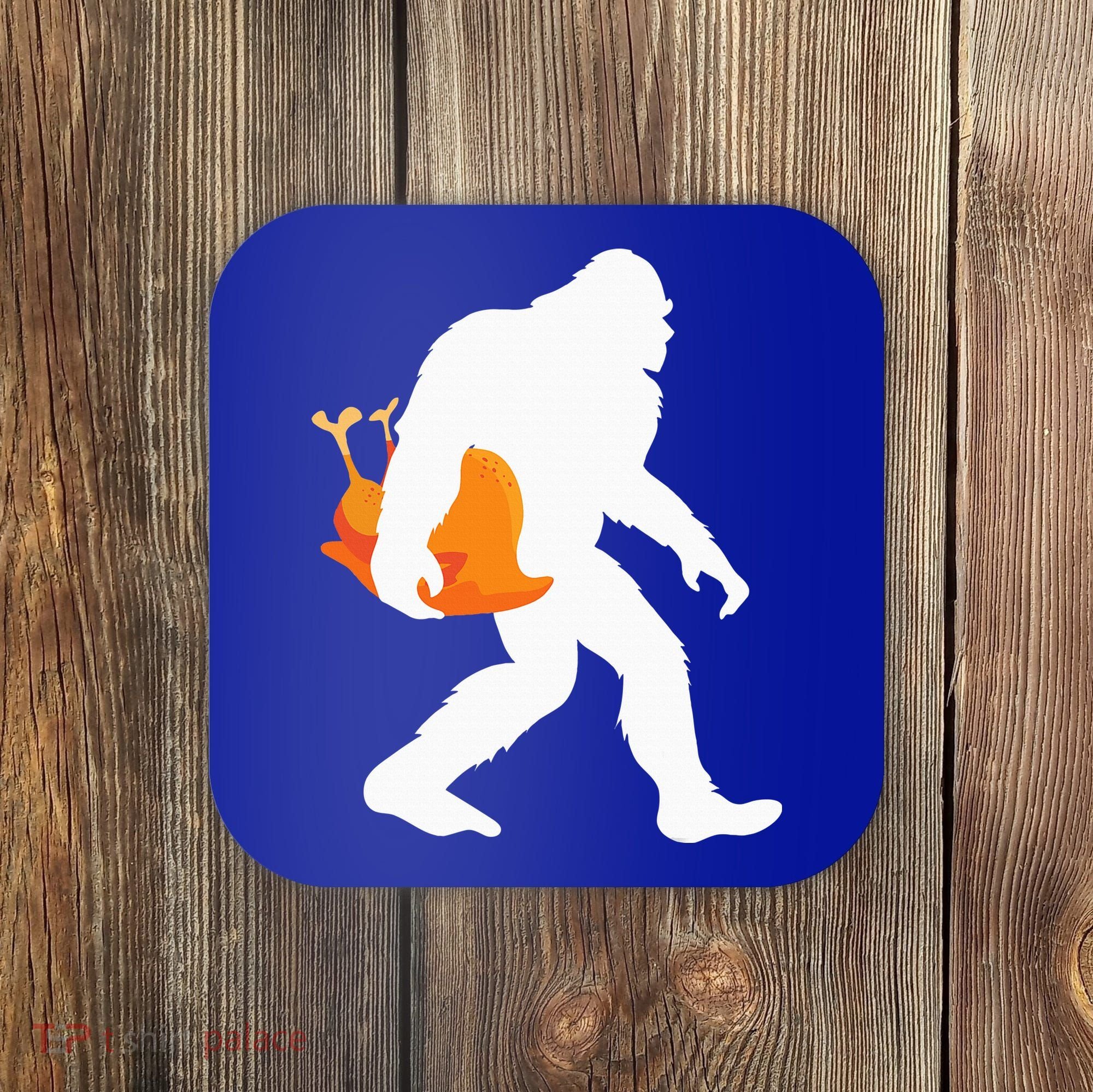 Thanksgiving Yeti Turkey  Funny Sasquatch Coaster