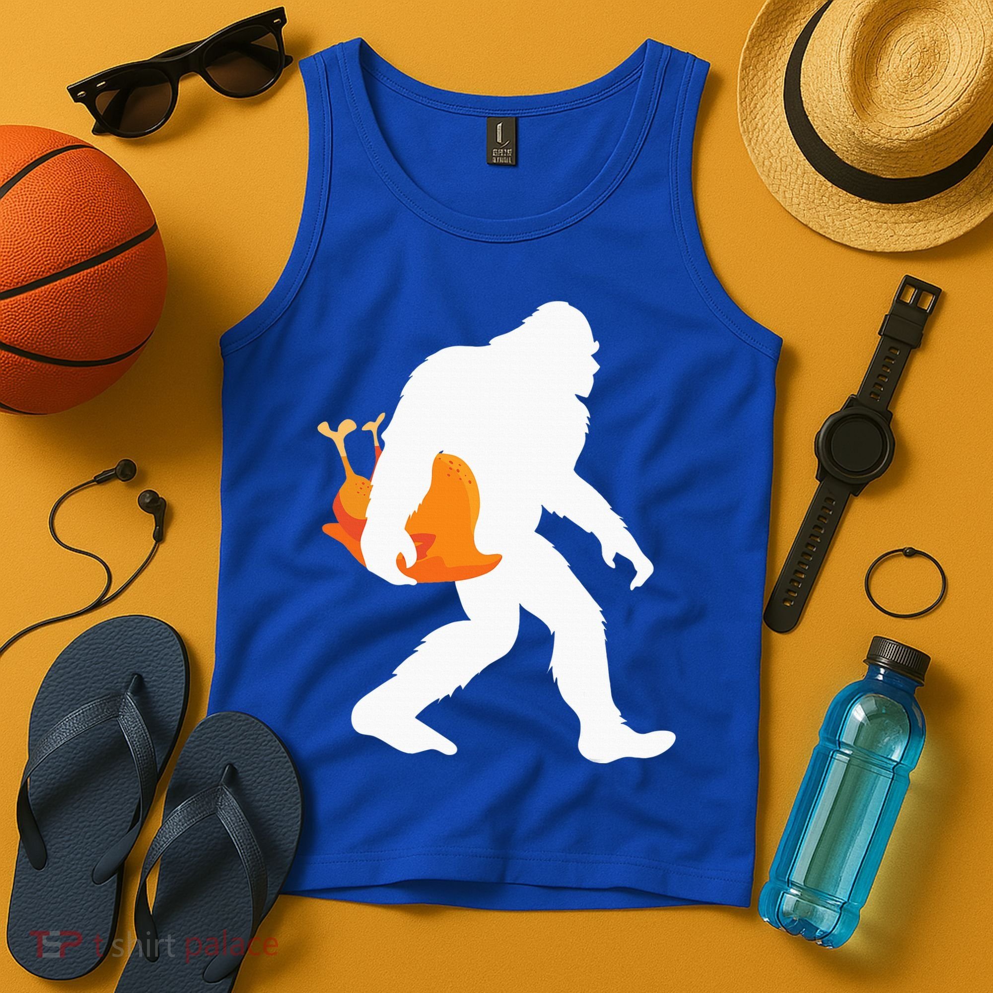 Thanksgiving Yeti Turkey  Funny Sasquatch Tank Top