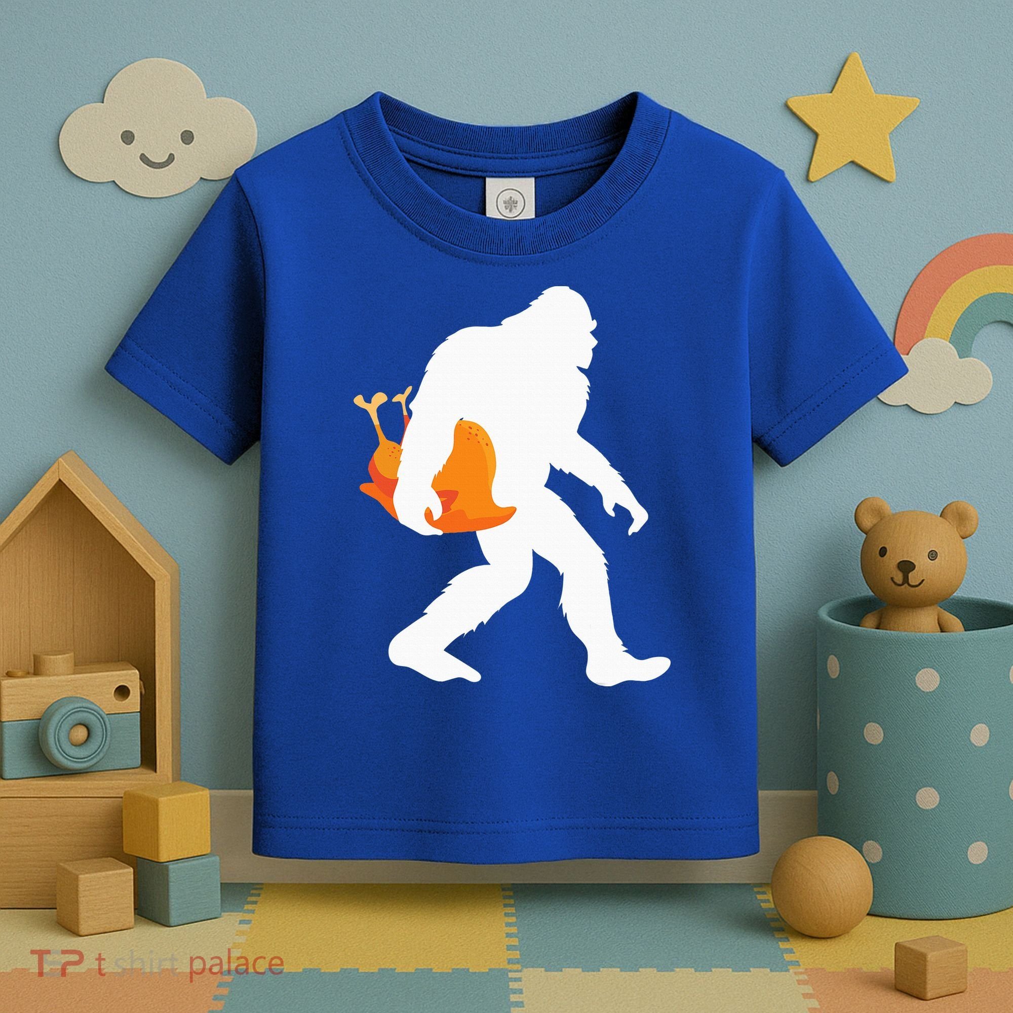 Thanksgiving Yeti Turkey  Funny Sasquatch Toddler T-Shirt