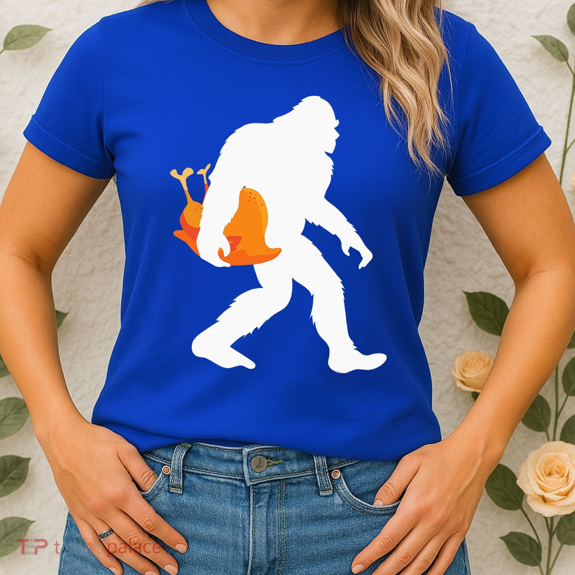 Thanksgiving Yeti Turkey  Funny Sasquatch Women's T-Shirt