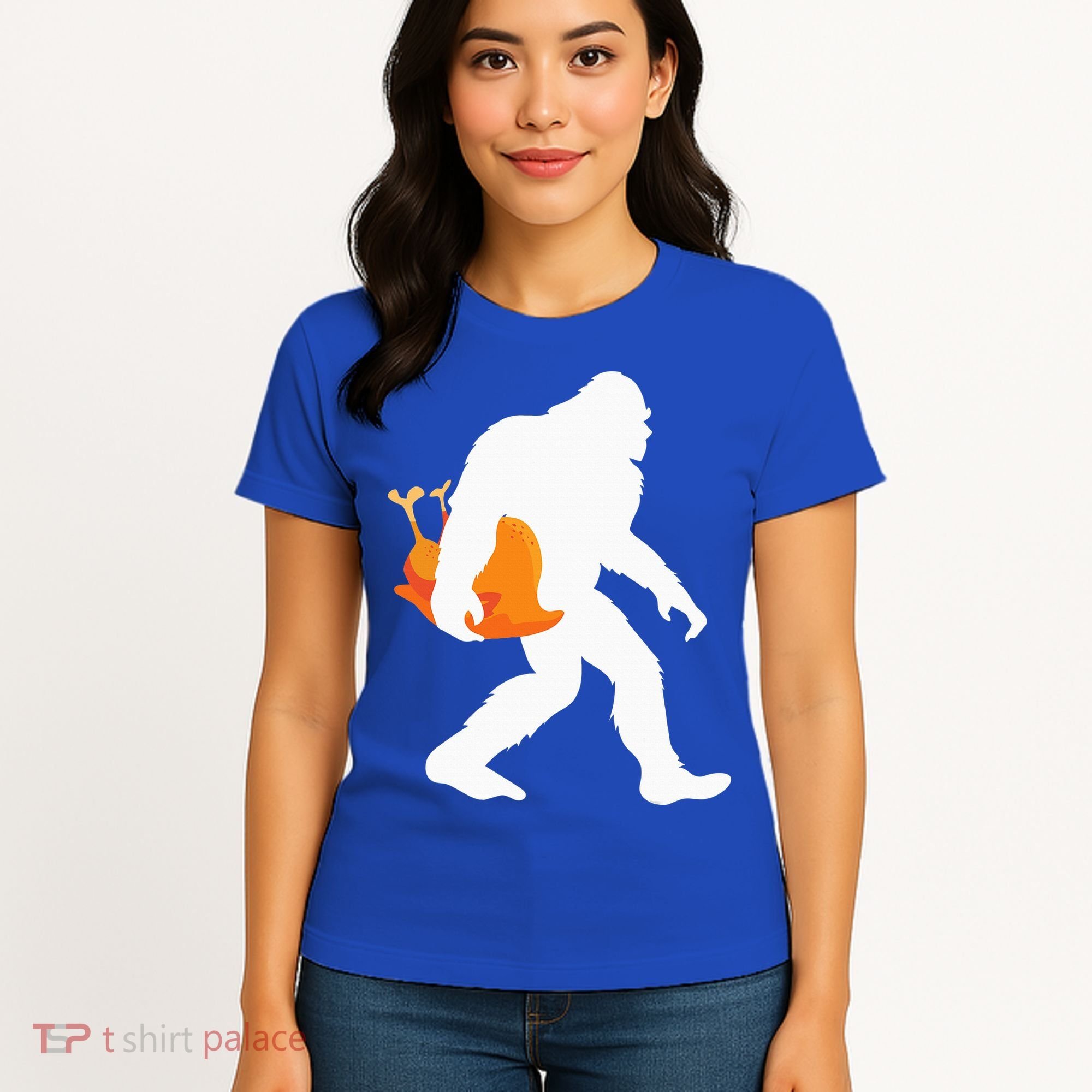 Thanksgiving Yeti Turkey  Funny Sasquatch Women's T-Shirt