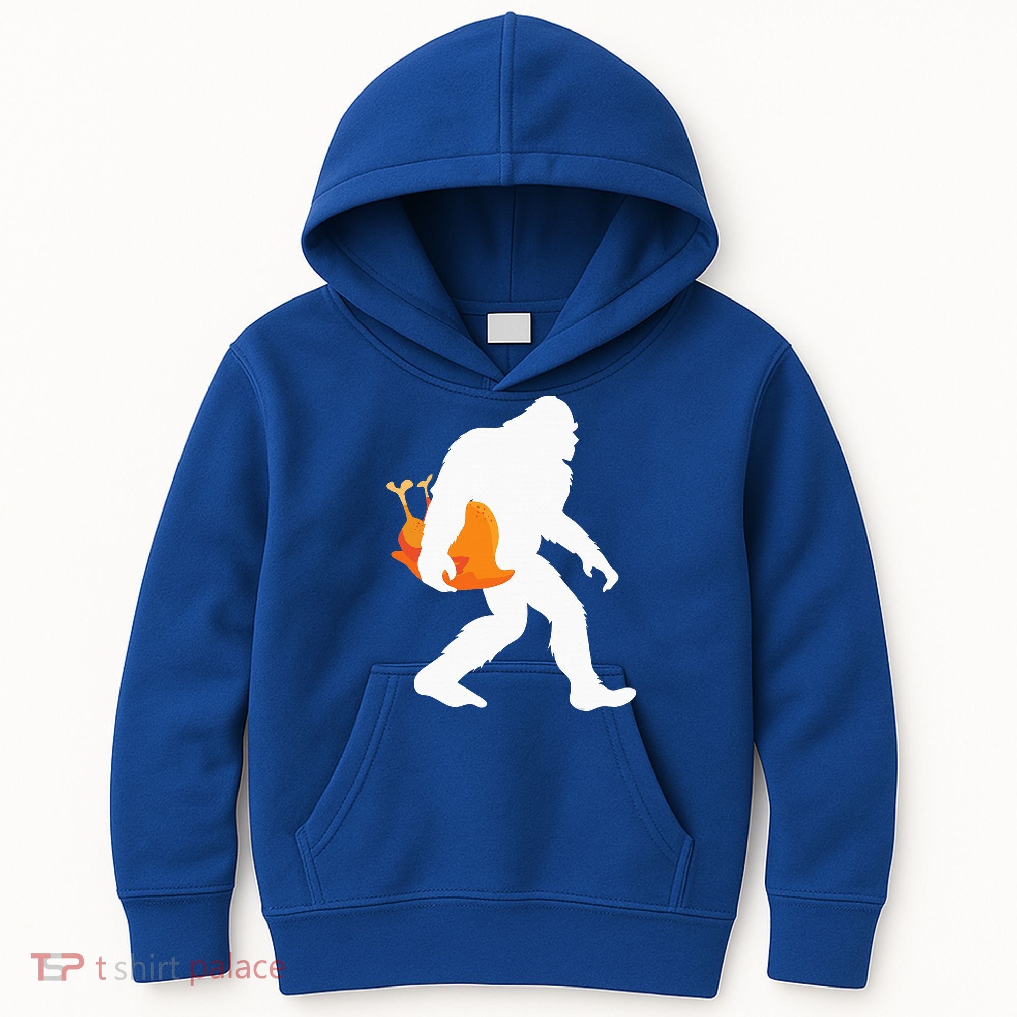 Thanksgiving Yeti Turkey  Funny Sasquatch Kids Hoodie