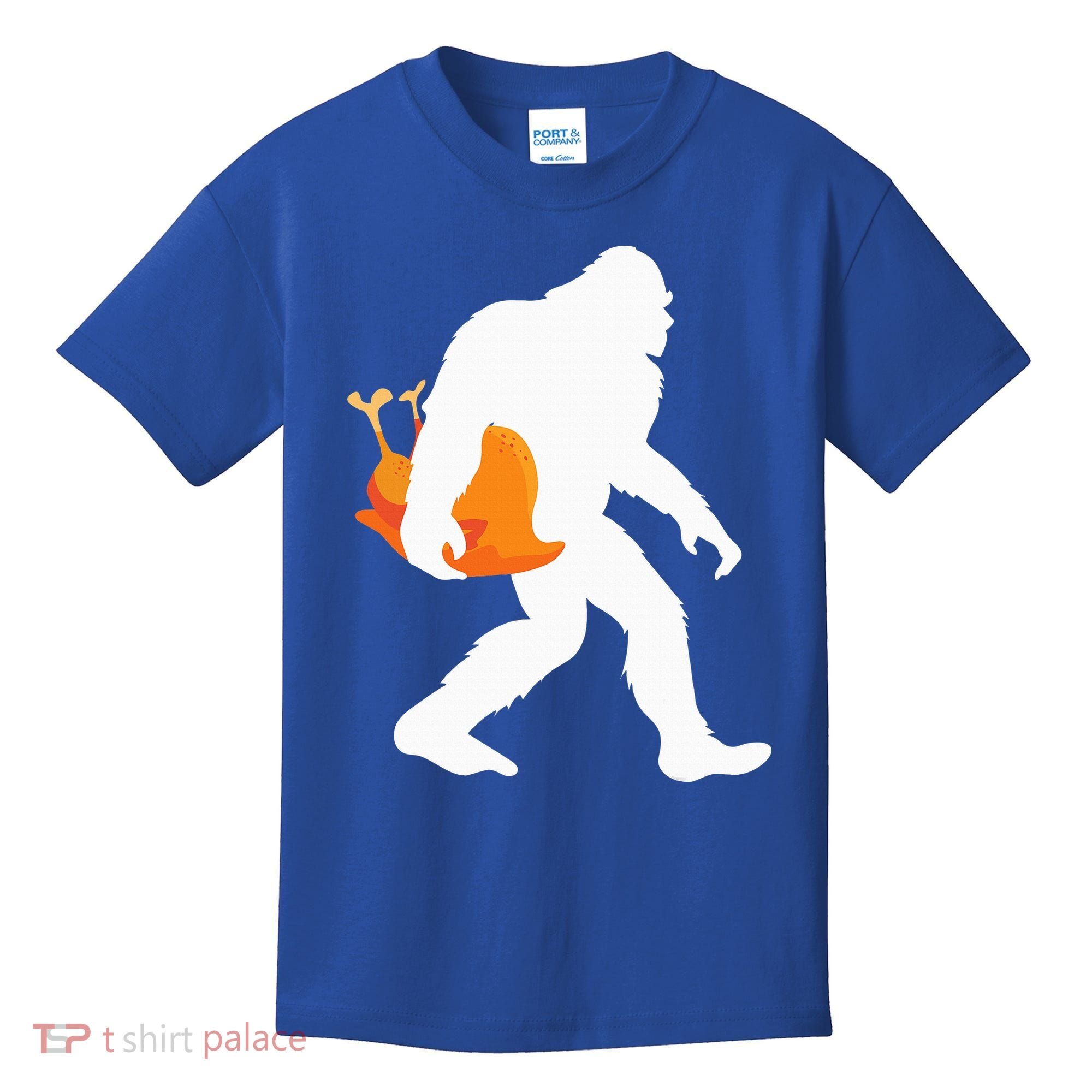 Thanksgiving Yeti Turkey  Funny Sasquatch Kids T-Shirt
