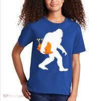 Thanksgiving Yeti Turkey  Funny Sasquatch Kids T-Shirt thumb 2