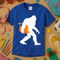 Thanksgiving Yeti Turkey  Funny Sasquatch Kids T-Shirt thumb 3