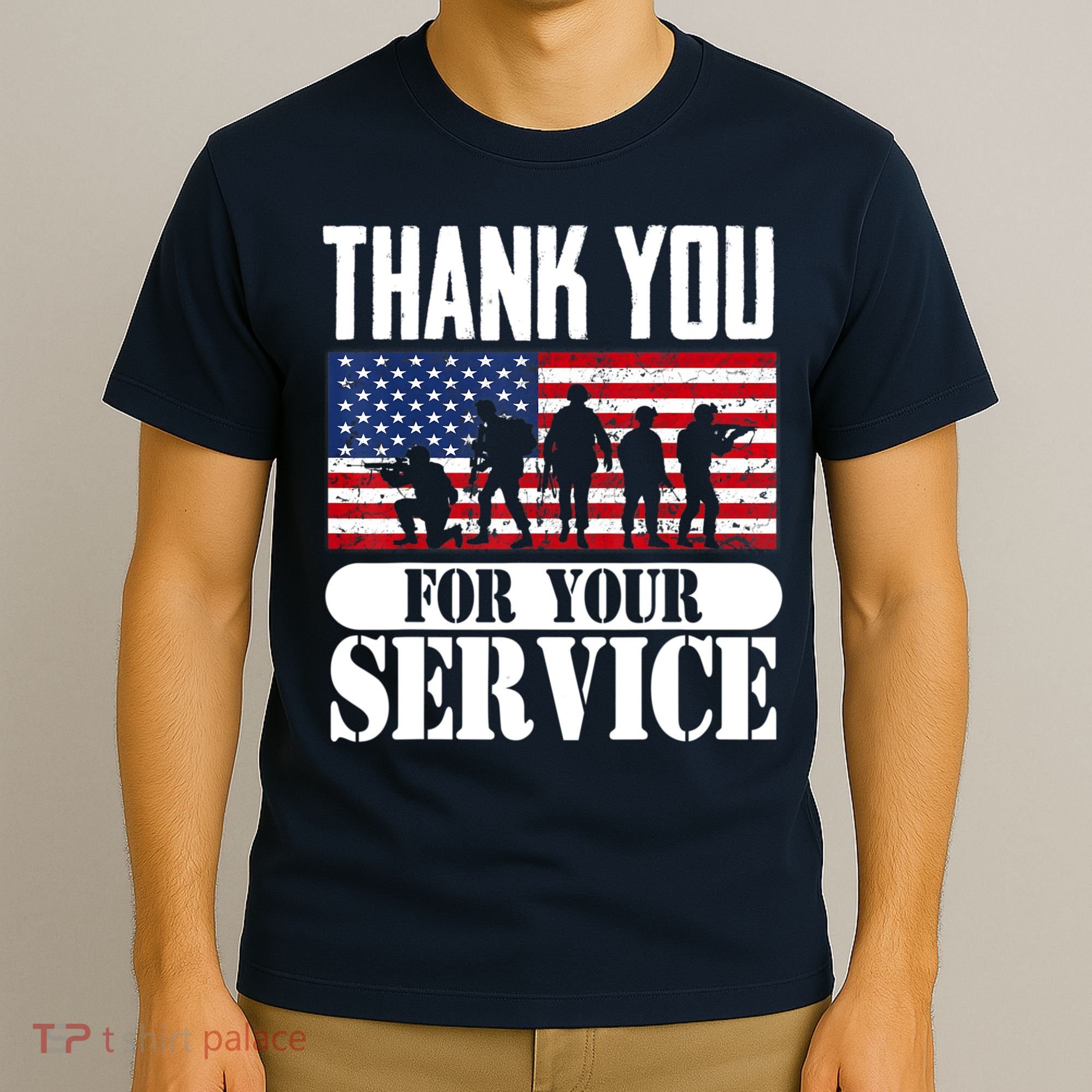 Thank You Veterans American Flag Patriotic Memorial Day T-Shirt